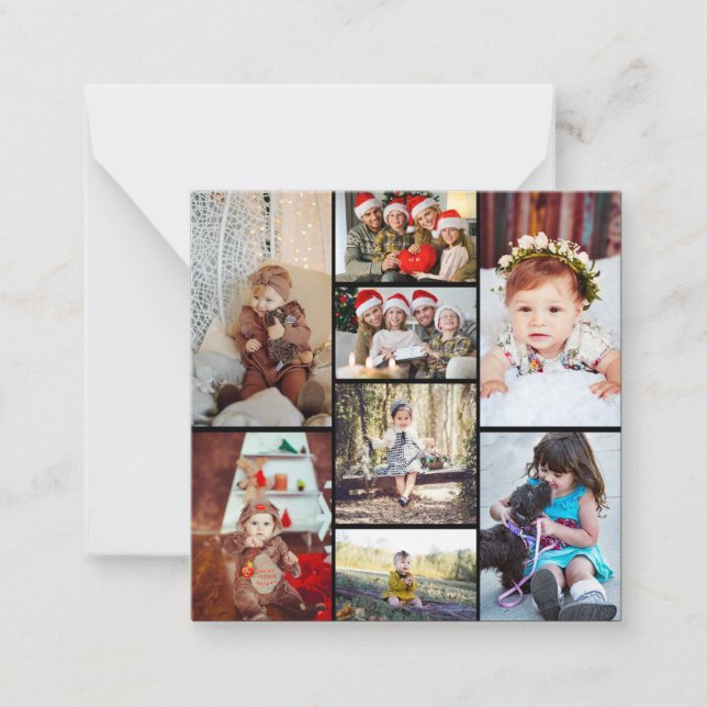 Design Your Own 8 Photo Collage Card (Front)
