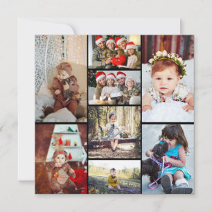 Design Your Own 8 Photo Collage Holiday Card