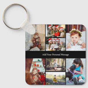 Design Your Own 8 Photo Collage Keychain