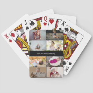 Design Your Own 8 Photo Collage Playing Cards