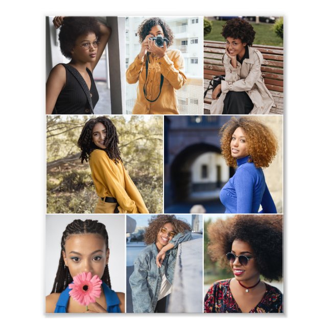 Design Your Own 8 Photo Collage Print (Front)