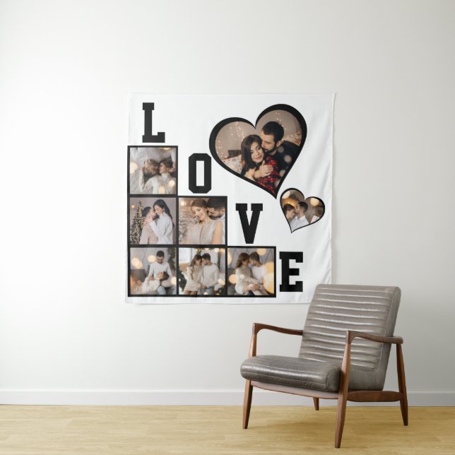 Design Your Own 8 Photo Collage Tapestry (In Situ)