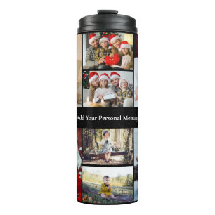 Design Your Own 8 Photo Collage Thermal Tumbler