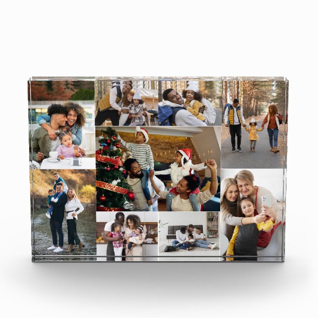 Design Your Own 9 Photo Collage Block (Front)