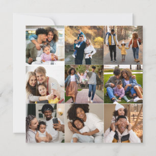 Design Your Own 9 Photo Collage Card