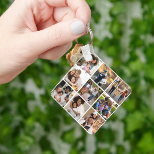 Design Your Own 9 Photo Collage Keychain