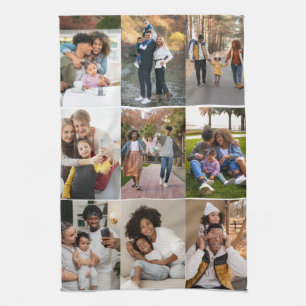 Design Your Own 9 Photo Collage Kitchen Towel