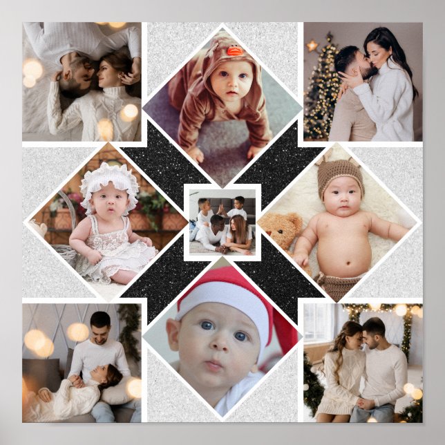 Design Your Own 9 Photo Collage Poster (Front)
