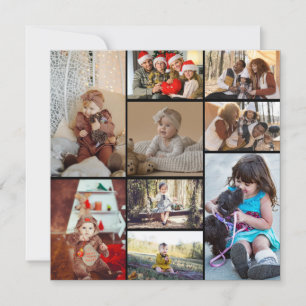 Design Your Own 9 Photo Collage Thank You Card