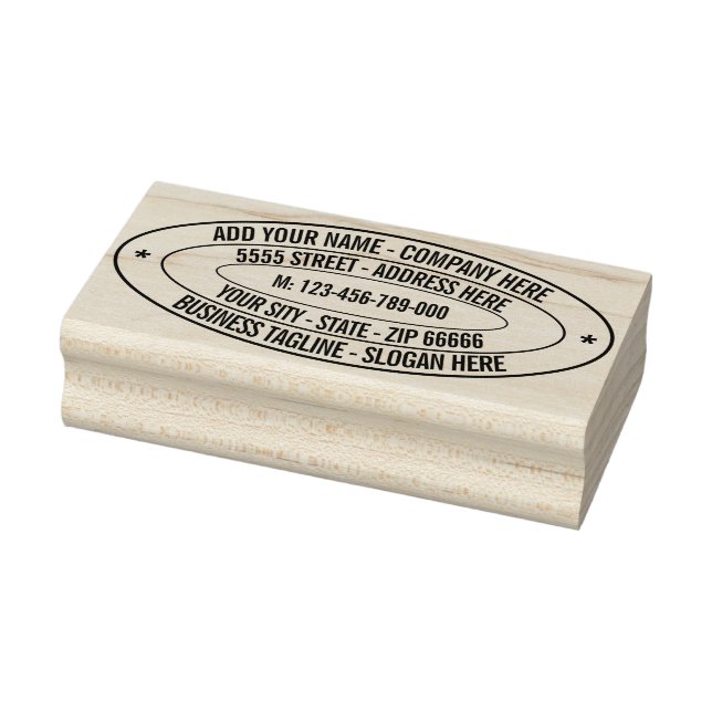 Design Your Own Address Oval Rubber Stamp (Stamp)