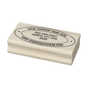 Design Your Own Address Oval Rubber Stamp Template
