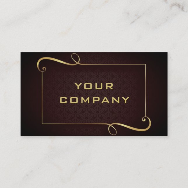 Design Your Own Black and Gold Business Card (Front)