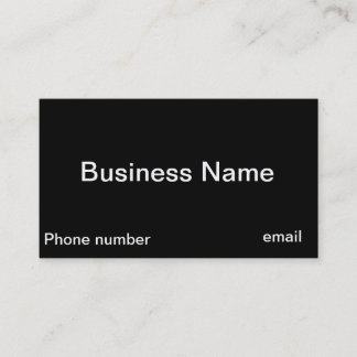 Design Your Own Black Businesscards Business Card