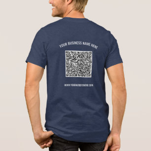 Design Your Own Business Branded QR Code Example Tri-Blend Shirt