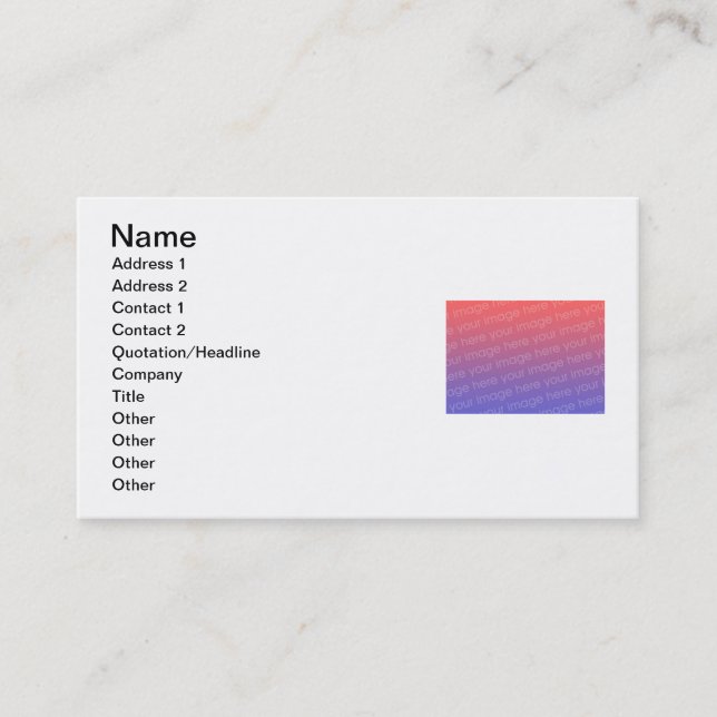Design Your Own Business Card (Front)