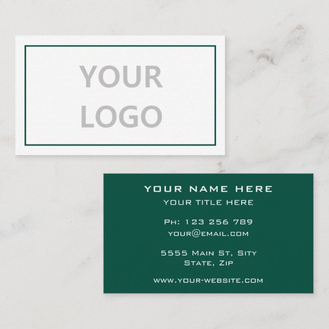 Design Your Own Business Card Template with Logo (Front/Back)