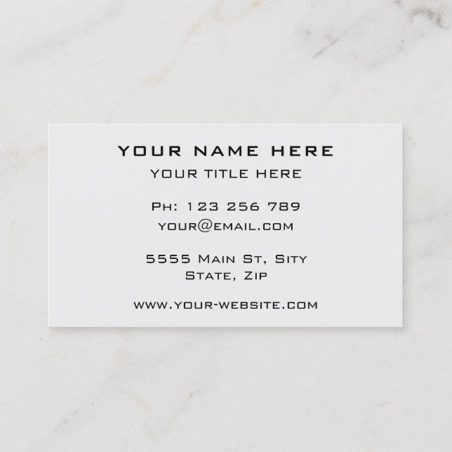 Design Your Own Business Cards with Logo (Back)