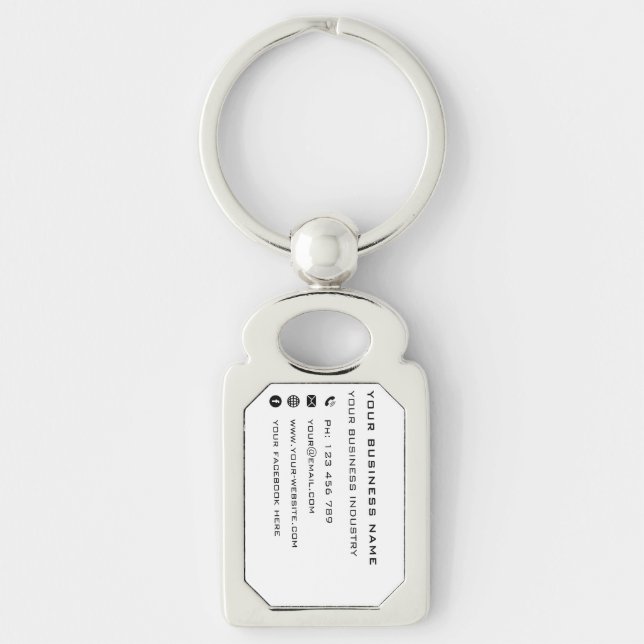 Design Your Own Business Keychain Example (Front)