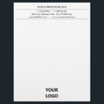 Design Your Own Business Letterhead<br><div class="desc">Custom Fonts and Colours- Simple Personalized Your Logo Name Address Personal or Business Letterhead - Add Your Logo - Image - Photo or QR Code / Name - Company / Phone - Contact Information - Website - E-mail / Address and more. Resize and Move or Remove / Add Elements -...</div>