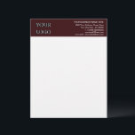 Design Your Own Business Letterhead Template<br><div class="desc">Custom Colors and Fonts - Personalized Design Your Own Business Letterhead with Logo - Add Your Logo - Image - Phopto or QR Code / Name - Company and Contact Information / More - Choose / add Your Favorite Elements and Text Colors / Fonts / Size ! Resize and move...</div>