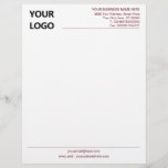 Design Your Own Business Letterhead with Logo<br><div class="desc">Custom Colours and Font - Simple Personalized Your Business Letterhead with Company Logo - Choose / add your favourite elements and text colours / font and size ! Resize and move or remove and add elements - Image / text with Customization tool ! Add Your Logo - Image - Photo...</div>