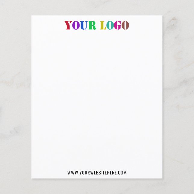 Design Your Own Business Logo Paper Sheed Example (Front)