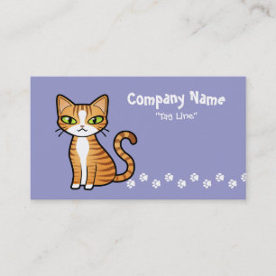 Design Your Own Cartoon Cat Business Card