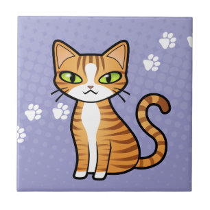 Design Your Own Cartoon Cat Tile