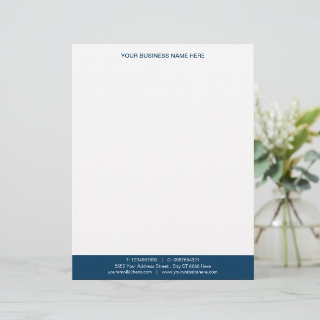 Design Your Own Colour Business Letterhead Templat (Standing Front)