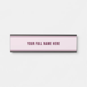 Design Your Own Colour Font Name Door Sign Templat