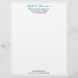 Design Your Own Colours and Fonts Framed Letterhea Letterhead
