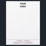 Design Your Own Company Letterhead Template<br><div class="desc">Custom Fonts and Colours - Design Your Own Personalized Business Letterhead with Logo - Add Your Logo - Image - Photo or QR Code / and Name - Company / Address - Contact Information / More - Resize and move or remove and add elements / image and text with Customization...</div>