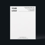 Design Your Own Company Letterhead with Logo<br><div class="desc">Custom Colours and Fonts - Personalized Business Letterhead with Logo - Add Your Company Logo - Image or QR Code - Photo / Business Name - Company / Address - Contact Information - Resize and move or remove and add elements / image with Customization tool. Choose colours / font /...</div>