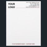 Design Your Own Company Logo Letterhead Letterhead<br><div class="desc">Custom Colours and Fonts - Design Your Own Simple Personalized Business Letterhead with Logo - Add Your Logo - Image - Photo or QR Code / and name - Company / Address / Contact Information / More - Resize and move or remove and add elements - image / text with...</div>