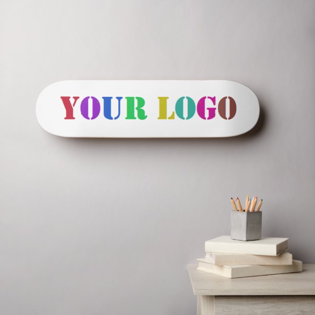 Design Your Own Company Logo Skateboard Template (Wall Art (Horz))
