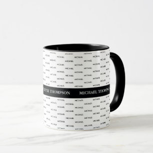 design your own cool modern blk. mug with names
