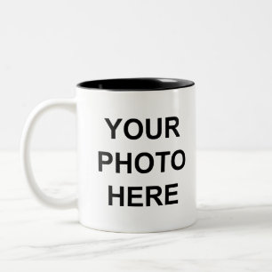 Design Your Own, Create Your Own, Your Photo Here Two-Tone Coffee Mug