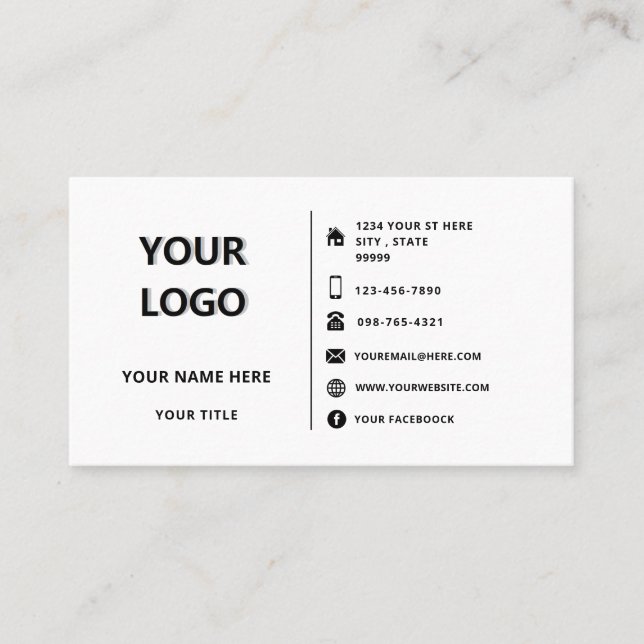 Design Your Own Custom Business Card Template (Front)