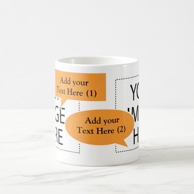 Design Your Own Custom Coffee Mug Speech Bubbles (Center)