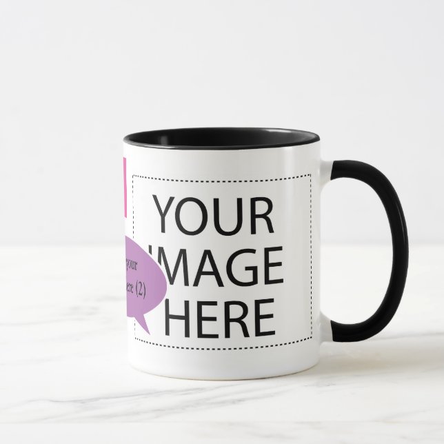 Design Your Own Custom Coffee Mug Speech Bubbles (Right)