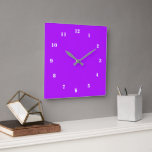 Design Your Own Custom Colour Purple Wall Clock<br><div class="desc">Custom Colours and Fonts - Design Your Own Personalized Purple Clocks - or Choose / add your favourite background and number colours / fonts / size ! Good Luck - Be Happy :) By MIGNED</div>