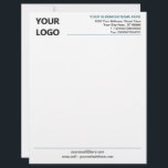 Design Your Own Custom Company Letterhead Template<br><div class="desc">Custom Colours and Fonts - Design Your Own Personalized Business Letterhead with Logo - Add Your Logo - Image - Photo or QR Code OR Remove / and Name - Company / Address - Contact Information / More - Resize and move or remove and add elements / image with Customization...</div>