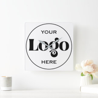 Design Your Own Custom Logo 10.75" Acrylic Square Wall Clock