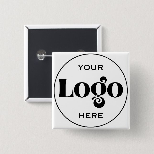 Design Your Own Custom Logo  2 Inch Square Button (Front & Back)
