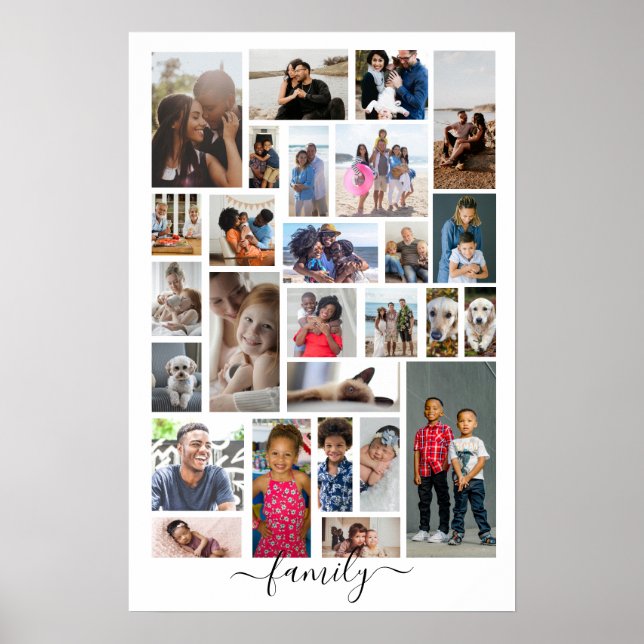 Design Your Own Custom Made Personalized 27 photo Poster (Front)