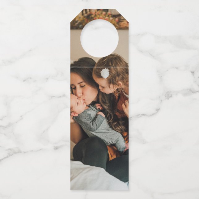 Design your own custom made personalized bottle tag (Front)