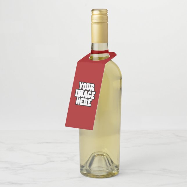 Design your own custom made personalized bottle tag (Angled)