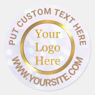 Design Your Own Custom Modern Logo Business Classic Round Sticker