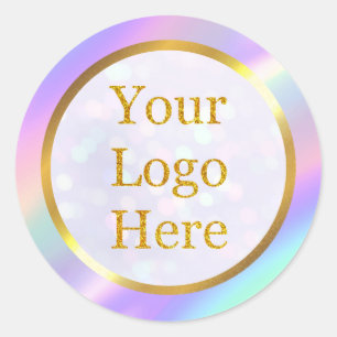 Design Your Own Custom Modern Logo Business Classic Round Sticker