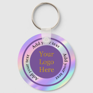 Design Your Own Custom Modern Logo Business  Keychain